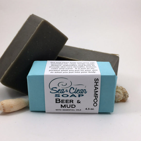 Beer and Mud Shampoo Bar SEA and CLEAN Soap