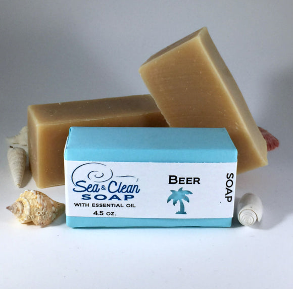Beer Soap Bar with essential oils | SEA and CLEAN Soap