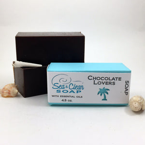 Soap make with real cocoa and cocoa butter. It has a beautiful aroma of chocolate. You might want to just take a bite! This is a great bars for ally skin types, especially dry skin.   