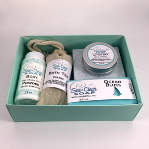 Gift Box  /  Soap Bar, Lotion Bar, Body Powder and Bath Tea