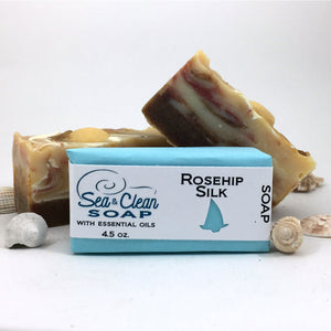 Rosehip Silk Soap bar is full of oils and butters that your skin will love.
